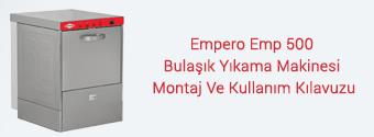 Empero Emp500 Bulaşık Yıkama Makinesi Montaj ve Kullanım Kılavuzu